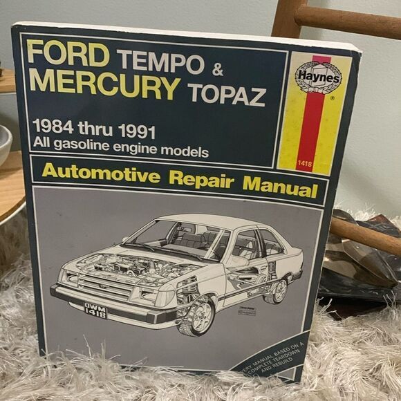 Haynes Repair Manual Ford Tempo & Mercury Topaz 1984-1991 All Gas Engine Models - Picture 1 of 13